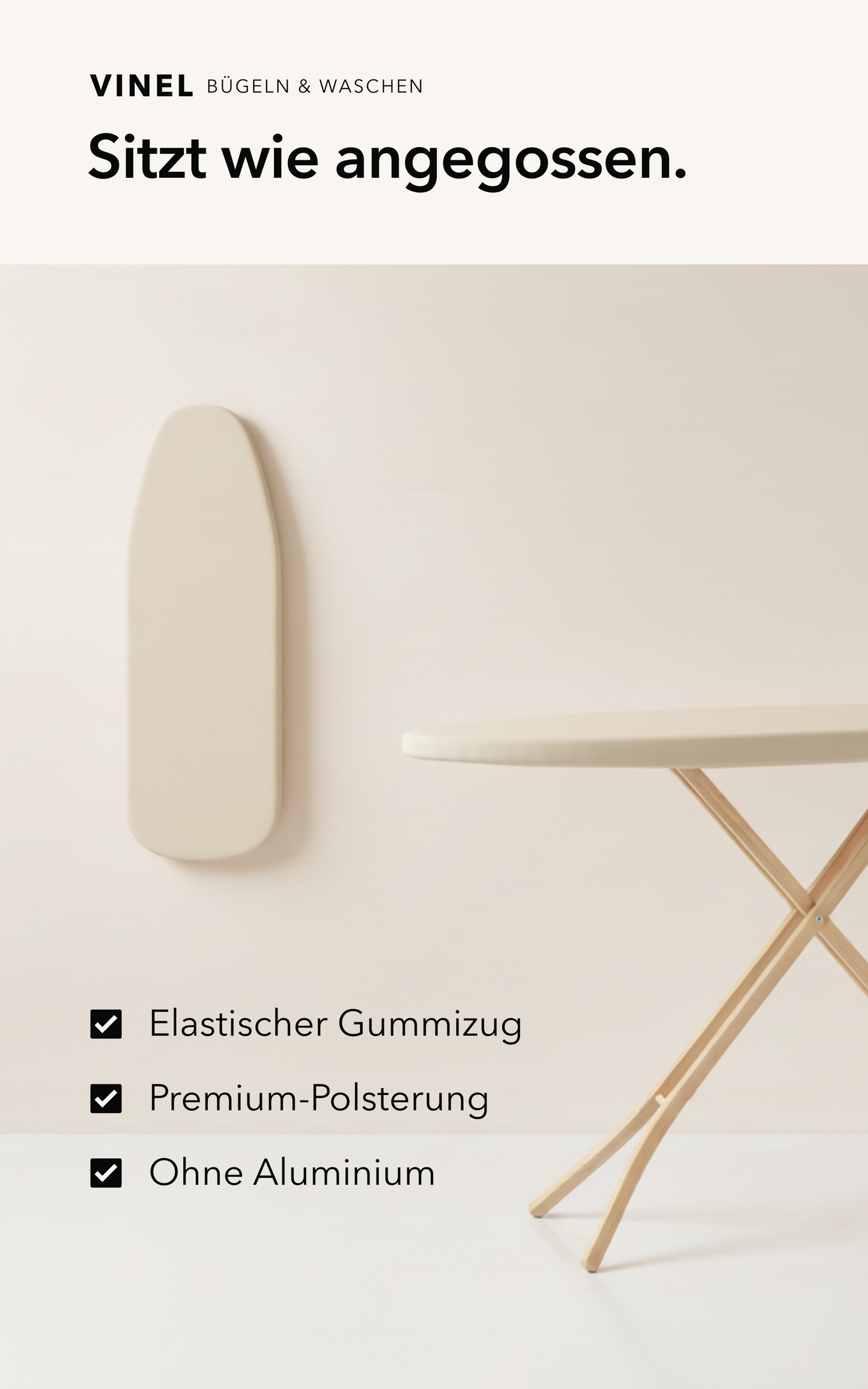 Bügelbrettbezug ohne Chemie – 120x40 cm